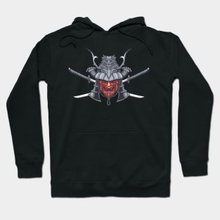 Japanese Samurai Mask with crossed swords Hoodie